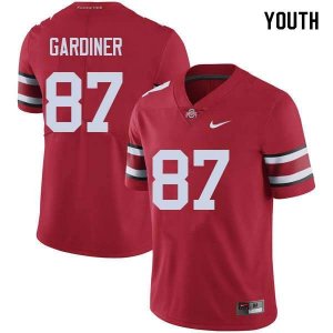 Youth Ohio State Buckeyes #87 Ellijah Gardiner Red Nike NCAA College Football Jersey New Arrival JRP0244WY